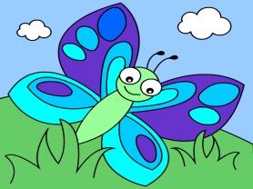 Mariposa en hierba