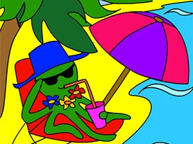 Pulpo de vacaciones