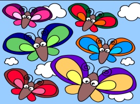 Seis mariposas