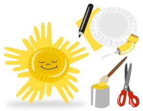 Sol con las palmas